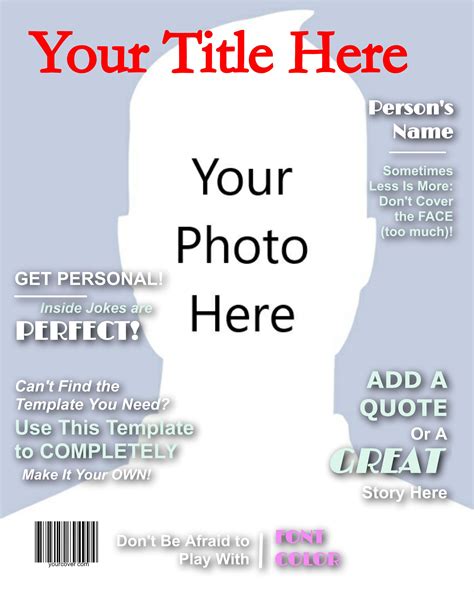 free fake magazine cover template.